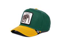 Goorin Bros Extra Large Elefante Verde Amarillo Gorra Snapback Ajustable