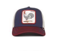 Goorin Bros All American Rooster Cock Gallo Azul Burdeos Beige Gorra Snapback Ajustable