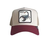 Goorin Bros. Gorra Trucker Ajustable The Farm Deadly, Unisex, Scorpion Beige Morado, Talla Única, Multicolor, Talla única