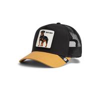 Goorin Bros Gorra Trucker Bad Boy, Diseño Rottweiler, Color Negro y Amarillo, The Farm