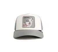 Goorin Bros Gorra Trucker Blanca y Gris Lobo LFG Lone Wolf Pre-Game Seasonal The Farm