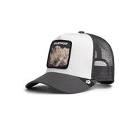 Goorin Bros Gorra Trucker Bulletproof, Blanca y Gris, con Parche Bordado de Rinoceronte, The Farm