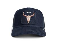 Goorin Bros. Gorra Trucker De Mezclilla Oscura Con Parche De Calavera