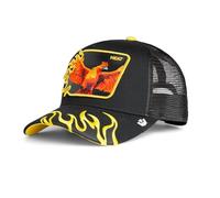 Goorin Bros. Gorra Trucker Heat Flames The Farm, Negro con Diseño de Fénix Bordado, Malla Trasera