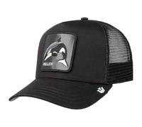Goorin Bros. Gorra Killer Trucker – malla con parche Orca – Talla 55-60 negro/blanco