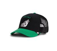 Goorin Bros. Gorra Trucker Lone Wolf The Farm, Verde con Lobo Bordado, Estilo Pop Rocker