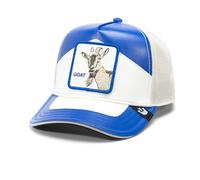 Goorin Bros Sombrero Moto Goat Gorro con Visera Unisex Cuero Blanco Azul