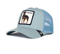 Goorin Bros The Farm Gorra de malla ajustable estilo trucker para hombres y mujeres, color gris oscuro (Bad Boy Truckin), talla única, talla única
