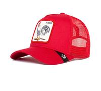 Goorin Bros. The Farm - Gorra de malla ajustable para hombre y mujer, color rojo, diseño de gallo (Rooster Truckin), talla única, talla única