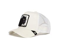 Goorin Bros The Farm - Gorra Trucker para hombre, gorra de béisbol con cierre a presión, diseño de pantera, color marfil, Blanco, talla única