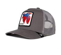 Goorin Bros. The Farm Lone Wolf Truckin Gorra de malla ajustable estilo trucker para hombres y mujeres, color gris, talla única, talla única
