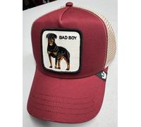 Goorin Bros The Farm SnapBack Trucker Hat Bad Boy ROTTWEILER Perro Rojo Burdeos