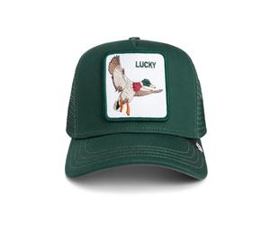 Goorin Bros. The Lucky Duck Mini Guard - Gorra de camionero para niños, talla única, color verde oscuro