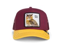 Goorin Bros. The Real Talk Búho Camionero Cap Deseo / Beam Granate Red Amarillo