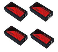 Goorvoucs Extensor POE de 4 puertos de 2 puertos de 100 Mbps con estándar IEEE 802.3Af para cámara IP NVR AP IP VOICE POE Extend 100 metros