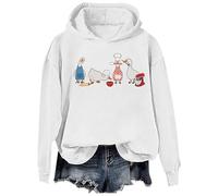 Goose Baking - Sudadera con capucha para mujer, divertida sudadera para hornear gansos tontos Let's Get A Baked, suéter para amantes de los panaderos, blanco, L