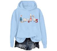Goose Baking - Sudadera con capucha para mujer, divertida sudadera para hornear gansos tontos Let's Get A Baked, suéter para amantes de los panaderos, Azul (carolina blue), L
