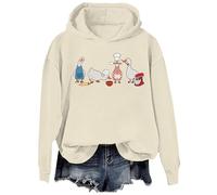 Goose Baking - Sudadera con capucha para mujer, divertida sudadera para hornear gansos tontos Let's Get A Baked, suéter para amantes de los panaderos, Amarillo cremoso, XXL