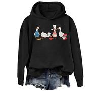 Goose Baking - Sudadera con capucha para mujer, divertida sudadera para hornear gansos tontos Let's Get A Baked, suéter para amantes de los panaderos, Negro, XXL