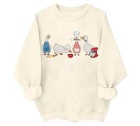 Goose Baking - Sudadera divertida para mujer, diseño de ganso con texto en inglés "Let's Get A Baked", Amarillo cremoso, XL