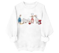 Goose Baking - Sudadera divertida para mujer, diseño de ganso con texto en inglés "Let's Get A Baked", blanco, S
