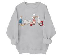 Goose Baking - Sudadera divertida para mujer, diseño de ganso con texto en inglés "Let's Get A Baked", gris, XL