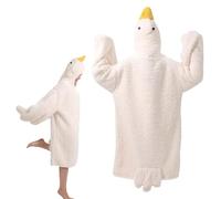 Goose Blanket Hoodie Onesie Adult & Kid | Duck Oversized Blankets Hooded Costume | Warming Soft Pajamas For Men Women Teens Readers Students Gamers Homebodies Watching TV Reading Books Movie