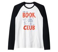 Goose Book Club Reader Book Lover Silly Bookworm Bookish Camiseta Manga Raglan