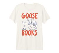 Goose Book Club Reader Book Lover Silly Bookworm Bookish Camiseta Premium