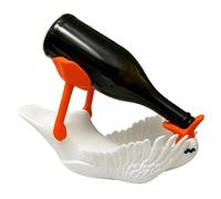 Goose Bottle Holder - 3D Printed Decorative Countertop Wine Rack for Display Storage | Creative Bird Shaped with Beverage Stand, Accent Organizer for Kitchen Dining Room Office Decor, 9.45x8.27 in
