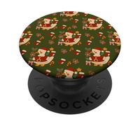 Goose Christmas Santa PopSockets PopGrip Adhesivo