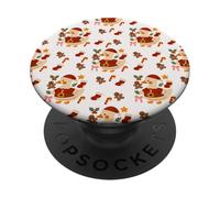 Goose Christmas Santa PopSockets PopGrip Adhesivo