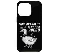 Goose Cowboy This My First Rodeo Funny Western Hombres Mujeres Niños Carcasa para iPhone 13 Pro