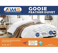 GOOSE Feather Down Single Quilt 13.5 Tog Deluxe Duvet | Best Hotel Quality | Super Soft | Warm and Cosy | Anti Allergy | Computer Quilted Construction, Self-fabric