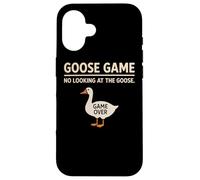 Goose Game No Looking At The Goose Humor juguetón Divertido Carcasa para iPhone 16