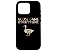 Goose Game No Looking At The Goose Humor juguetón Divertido Carcasa para iPhone 16 Pro