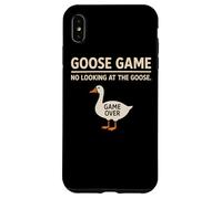 Goose Game No Looking At The Goose Humor juguetón Divertido Carcasa para iPhone XS Max