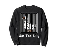 Goose Got Too Silly Jail Divertido Prisionero Animal Hombres Mujeres Niño Sudadera