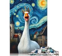 Goose Honk Crown Van Gogh Rompecabezas Imposible,desafío para Adultos Entretenimiento Creativo 1000 Piezas Obra De Arte De Juego De para Adultos Y Niños A Partir De 12 Años 1000pcs (40x28cm)