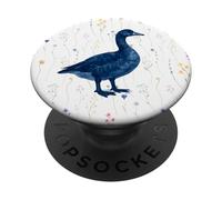 Goose Lover Vintage Blue Cottagecore Nature Bird Watching PopSockets PopGrip Adhesivo
