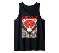 Goose Monster Goosezilla Funny Japanese City Hombres Mujeres Niños Camiseta sin Mangas