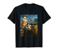 Goose Opossum Capybara Group Selfie Daytime Chaos Camiseta