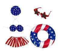Goose Outfits - de natación hawaiano con gafas de sol, ropa | Ropa patriótica de pato para porche al aire libre, patio, jardín, terraza, festival, cumpleaños, Halloween