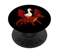 Goose Red Dragon Riding Zoo Day Animal Lover Niños Niñas Niños PopSockets PopGrip Adhesivo