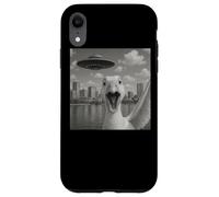 Goose Selfie With Alien UFO Shirt Funny Goose UFO San Diego Carcasa para iPhone XR