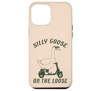Goose Silly On The Loose Scooter Divertido Animal Hombres Mujeres Niños Carcasa para iPhone 12 Pro MAX