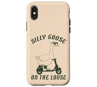 Goose Silly On The Loose Scooter Divertido Animal Hombres Mujeres Niños Carcasa para iPhone X/XS