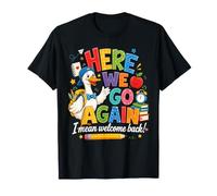 Goose Teacher School Supplies Welcome Back To School Camiseta