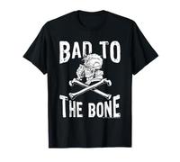 Goosebumps Bad To The Bone Grinning Skeleton & Cross Bones Camiseta