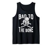Goosebumps Bad To The Bone Grinning Skeleton & Cross Bones Camiseta sin Mangas